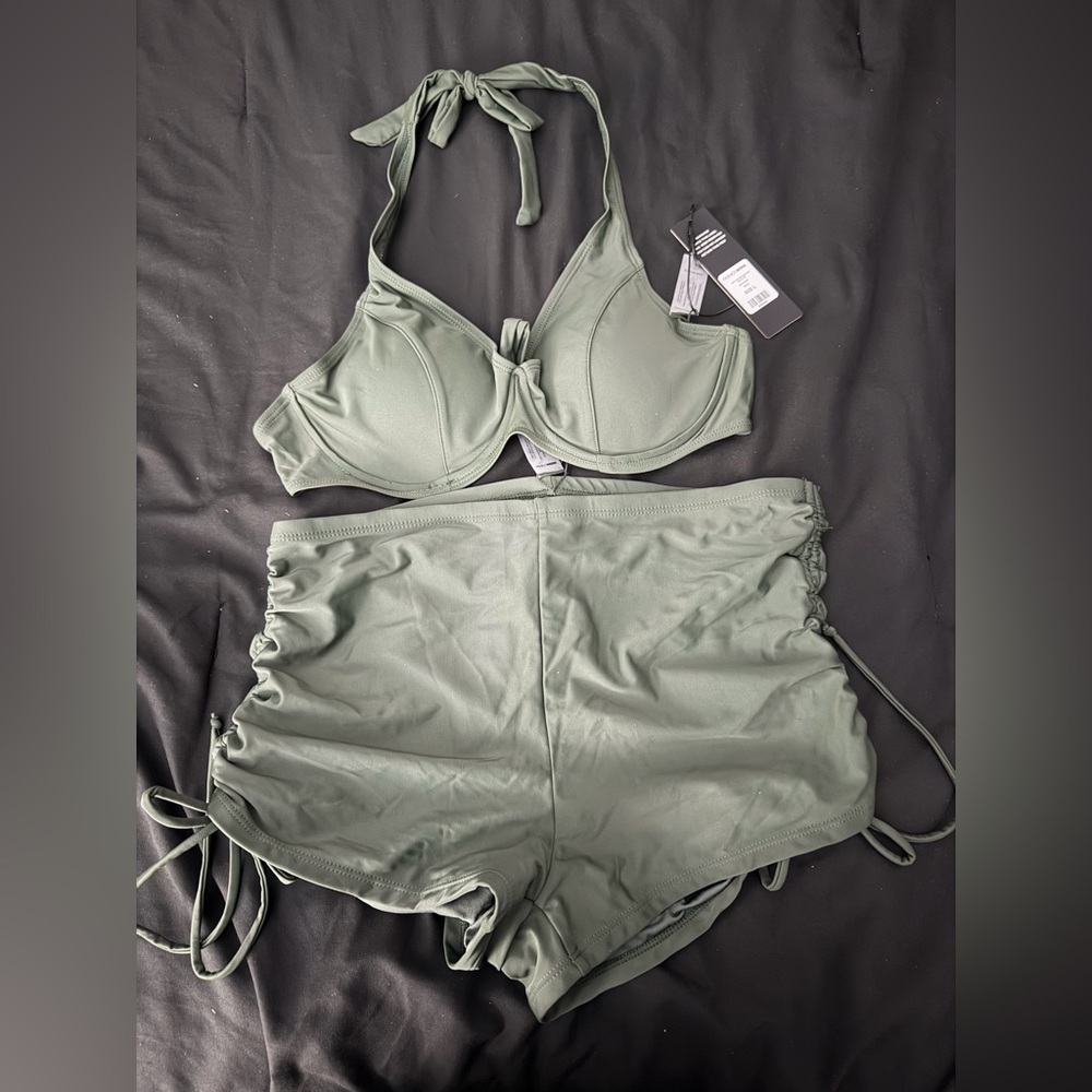 24 hrs ONLY $13!! Bikini Set with High-Waisted Shorts